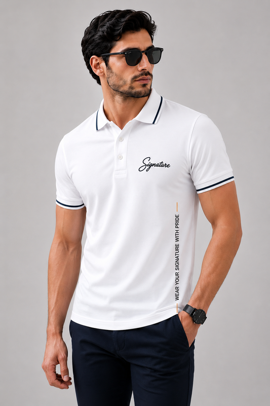 Classic White Polo T-Shirt